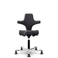 HÅG Capisco 8106 - Xtreme (Camira) - Polyester recyclé - EXR145 - Charcoal - Noir - 265 mm (hauteur d’assise 53–79 cm) - Patins thumbnail