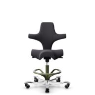 HÅG Capisco 8106 - Xtreme (Camira) - Recycled Polyester - EXR145 - Charcoal - Moss Grey - 265 mm (seat height 53-79cm) - Hard castors for soft floors thumbnail