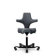 HÅG Capisco 8106 - Select (Gabriel) - Wool / Polyamide - SC60003 - Grey - Black - 150mm (seat height 40–55cm) - Hard castors for soft floors thumbnail