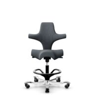 HÅG Capisco 8106 - Select (Gabriel) - Laine / Polyamide - SC60003 - Grey - Noir - 265 mm (hauteur d’assise 53–79 cm) - Roues dures pour sols souples thumbnail