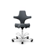 HÅG Capisco 8106 - Select (Gabriel) - Laine / Polyamide - SC60003 - Grey - Blanc - 200 mm (hauteur d’assise 46–64 cm) - Roues dures pour sols souples thumbnail