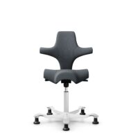 HÅG Capisco 8106 - Select (Gabriel) - Wolle / Polyamid - SC60003 - Grey - Weiß - 200 mm (Sitzhöhe 46-64cm) - Bodengleiter thumbnail