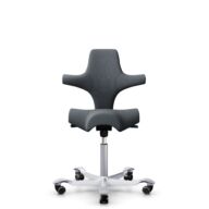 HÅG Capisco 8106 - Select (Gabriel) - Laine / Polyamide - SC60003 - Grey - Argent - 150 mm (hauteur d’assise 40–55 cm) - Roues dures pour sols souples thumbnail