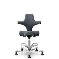 HÅG Capisco 8106 - Select (Gabriel) - Laine / Polyamide - SC60003 - Grey - Argent - 200 mm (hauteur d’assise 46–64 cm) - Patins thumbnail