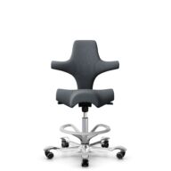 HÅG Capisco 8106 - Select (Gabriel) - Laine / Polyamide - SC60003 - Grey - Argent - 265 mm (hauteur d’assise 53–79 cm) - Roues dures pour sols souples thumbnail