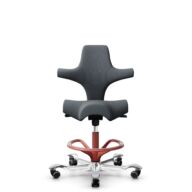 HÅG Capisco 8106 - Select (Gabriel) - Laine / Polyamide - SC60003 - Grey - Blush Rose - 265 mm (hauteur d’assise 53–79 cm) - Roues dures pour sols souples thumbnail