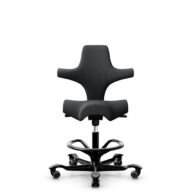HÅG Capisco 8106 - Select (Gabriel) - Wool / Polyamide - SC60051 - Charcoal - Black - 265 mm (seat height 53-79cm) - Hard castors for soft floors thumbnail