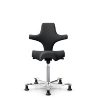 HÅG Capisco 8106 - Select (Gabriel) - Laine / Polyamide - SC60051 - Charcoal - Argent - 265 mm (hauteur d’assise 53–79 cm) - Patins thumbnail