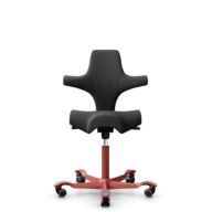 HÅG Capisco 8106 - Select (Gabriel) - Wool / Polyamide - SC60051 - Charcoal - Blush Rose - 265 mm (seat height 53-79cm) - Hard castors for soft floors thumbnail