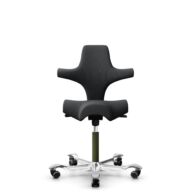 HÅG Capisco 8106 - Select (Gabriel) - Wol / Polyamide - SC60051 - Charcoal - Moss Grey - 150mm - Zachte wielen t.b.v. harde vloeren thumbnail
