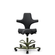 HÅG Capisco 8106 - Select (Gabriel) - Laine / Polyamide - SC60051 - Charcoal - Moss Grey - 265 mm (hauteur d’assise 53–79 cm) - Roues souples pour sols durs thumbnail