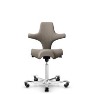 HÅG Capisco 8106 - Select (Gabriel) - Laine / Polyamide - SC60129 - Beige - Blanc - 265 mm (hauteur d’assise 53–79 cm) - Roues dures pour sols souples thumbnail