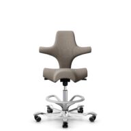 HÅG Capisco 8106 - Select (Gabriel) - Wool / Polyamide - SC60129 - Beige - Silver - 265 mm (seat height 53-79cm) - Hard castors for soft floors thumbnail