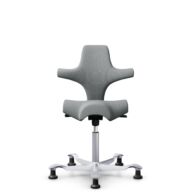 HÅG Capisco 8106 - Select (Gabriel) - Laine / Polyamide - SC60131 - Light ash grey - Argent - 200 mm (hauteur d’assise 46–64 cm) - Patins thumbnail