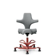 HÅG Capisco 8106 - Select (Gabriel) - Wool / Polyamide - SC60131 - Light ash grey - Blush Rose - 200 mm (seat height 46-64cm) - Glides thumbnail