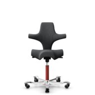 HÅG Capisco 8106 - Select (Gabriel) - Laine / Polyamide - SC60134 Dark Grey - Blush Rose - 200 mm (hauteur d’assise 46–64 cm) - Roues dures pour sols souples thumbnail