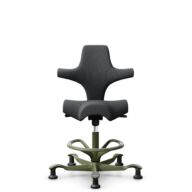 HÅG Capisco 8106 - Select (Gabriel) - Wool / Polyamide - SC60134 Dark Grey - Moss Grey - 265 mm (seat height 53-79cm) - Glides thumbnail