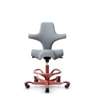 HÅG Capisco 8106 - Select (Gabriel) - Laine / Polyamide - SC60139 - Light grey - Noir - 200 mm (hauteur d’assise 46–64 cm) - Roues souples pour sols durs thumbnail