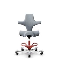 HÅG Capisco 8106 - Select (Gabriel) - Wool / Polyamide - SC60139 - Light grey - Black - 200 mm (seat height 46-64cm) - Soft castors for hard floors thumbnail