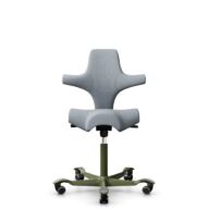HÅG Capisco 8106 - Select (Gabriel) - Laine / Polyamide - SC60139 - Light grey - Blanc - 150 mm (hauteur d’assise 40–55 cm) - Roues souples pour sols durs thumbnail