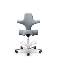 HÅG Capisco 8106 - Select (Gabriel) - Laine / Polyamide - SC60139 - Light grey - Argent - 200 mm (hauteur d’assise 46–64 cm) - Roues dures pour sols souples thumbnail