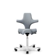HÅG Capisco 8106 - Select (Gabriel) - Wool / Polyamide - SC60139 - Light grey - Silver - 265 mm (seat height 53-79cm) - Hard castors for soft floors thumbnail