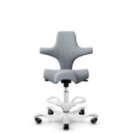 HÅG Capisco 8106 - Select (Gabriel) - Wool / Polyamide - SC60139 - Light grey - Silver - 265 mm (seat height 53-79cm) - Hard castors for soft floors thumbnail