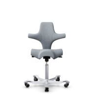 HÅG Capisco 8106 - Select (Gabriel) - Laine / Polyamide - SC60139 - Light grey - Blush Rose - 265 mm (hauteur d’assise 53–79 cm) - Roues souples pour sols durs thumbnail