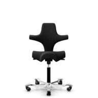 HÅG Capisco 8106 - Select (Gabriel) - Wol / Polyamide - SC60999 - Black - Zwart - 265 mm (Zithoogte 53-79cm) - Harde wielen t.b.v. zachte vloeren thumbnail