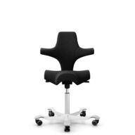 HÅG Capisco 8106 - Select (Gabriel) - Wool / Polyamide - SC60999 - Black - White - 150mm (seat height 40–55cm) - Hard castors for soft floors thumbnail