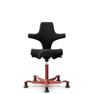 HÅG Capisco 8106 - Select (Gabriel) - Laine / Polyamide - SC60999 - Black - Blush Rose - 200 mm (hauteur d’assise 46–64 cm) - Patins thumbnail