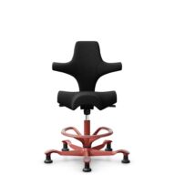 HÅG Capisco 8106 - Select (Gabriel) - Laine / Polyamide - SC60999 - Black - Blush Rose - 200 mm (hauteur d’assise 46–64 cm) - Patins thumbnail