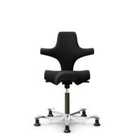 HÅG Capisco 8106 - Select (Gabriel) - Wool / Polyamide - SC60999 - Black - Moss Grey - 150mm (seat height 40–55cm) - Glides thumbnail