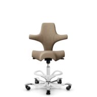 HÅG Capisco 8106 - Select (Gabriel) - Laine / Polyamide - SC61184 - Light brown - Blanc - 200 mm (hauteur d’assise 46–64 cm) - Roues souples pour sols durs thumbnail