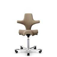 HÅG Capisco 8106 - Select (Gabriel) - Wol / Polyamide - SC61184 - Light brown - Zilver - 150mm - Harde wielen t.b.v. zachte vloeren thumbnail