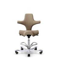 HÅG Capisco 8106 - Select (Gabriel) - Laine / Polyamide - SC61184 - Light brown - Argent - 265 mm (hauteur d’assise 53–79 cm) - Roues souples pour sols durs thumbnail