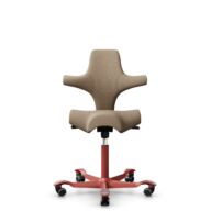 HÅG Capisco 8106 - Select (Gabriel) - Laine / Polyamide - SC61184 - Light brown - Blush Rose - 150 mm (hauteur d’assise 40–55 cm) - Roues souples pour sols durs thumbnail