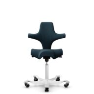 HÅG Capisco 8106 - Select (Gabriel) - Wool / Polyamide - SC66194 - Blue - White - 200 mm (seat height 46-64cm) - Hard castors for soft floors thumbnail