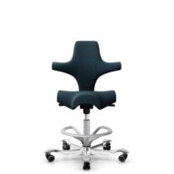 HÅG Capisco 8106 - Select (Gabriel) - Wool / Polyamide - SC66194 - Blue - Silver - 265 mm (seat height 53-79cm) - Hard castors for soft floors thumbnail