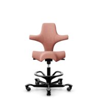 HÅG Capisco 8106 - Select (Gabriel) - Lana / Poliamida - SC64213 - Light blush - Black - 200 mm (seat height 46-64cm) - Soft castors for hard floors thumbnail