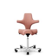 HÅG Capisco 8106 - Select (Gabriel) - Laine / Polyamide - SC64213 - Light blush - Blanc - 265 mm (hauteur d’assise 53–79 cm) - Roues souples pour sols durs thumbnail