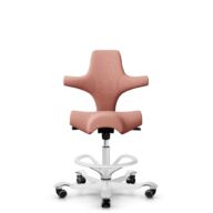 HÅG Capisco 8106 - Select (Gabriel) - Wool / Polyamide - SC64213 - Light blush - White - 265 mm (seat height 53-79cm) - Soft castors for hard floors thumbnail