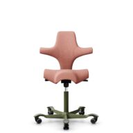 HÅG Capisco 8106 - Select (Gabriel) - Laine / Polyamide - SC64213 - Light blush - Moss Grey - 265 mm (hauteur d’assise 53–79 cm) - Roues dures pour sols souples thumbnail