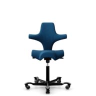 HÅG Capisco 8106 - Select (Gabriel) - Wolle / Polyamid - SC66071 - Navy blue - Schwarz - 150mm (Sitzhöhe 40-55cm) - Harte Rollen für weiche Böden thumbnail