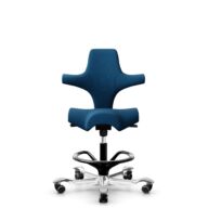 HÅG Capisco 8106 - Select (Gabriel) - Wol / Polyamide - SC66071 - Navy blue - Framekleur - Zwart - Gasveer - 200 mm (Zithoogte 46-64cm) - Vloercontact - Harde wielen t.b.v. zachte vloeren - Voetenring - Ja, in framekleur - Voetster - Ja, voetster in ge... thumbnail