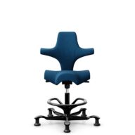 HÅG Capisco 8106 - Select (Gabriel) - Wolle / Polyamid - SC66071 - Navy blue - Schwarz - 265 mm (Sitzhöhe 53-79cm) - Bodengleiter thumbnail