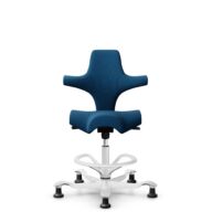 HÅG Capisco 8106 - Select (Gabriel) - Wolle / Polyamid - SC66071 - Navy blue - Weiß - 200 mm (Sitzhöhe 46-64cm) - Bodengleiter thumbnail