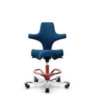 HÅG Capisco 8106 - Select (Gabriel) - Laine / Polyamide - SC66071 - Navy blue - Blush Rose - 265 mm (hauteur d’assise 53–79 cm) - Roues dures pour sols souples thumbnail