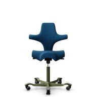 HÅG Capisco 8106 - Select (Gabriel) - Laine / Polyamide - SC66071 - Navy blue - Moss Grey - 150 mm (hauteur d’assise 40–55 cm) - Roues dures pour sols souples thumbnail