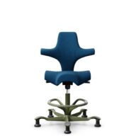 HÅG Capisco 8106 - Select (Gabriel) - Wol / Polyamide - SC66071 - Navy blue - Framekleur - Moss Grey - Gasveer - 200 mm (Zithoogte 46-64cm) - Vloercontact - Glijdoppen - Voetenring - Ja, in framekleur - Voetster - Nee, voetster in framekleur thumbnail